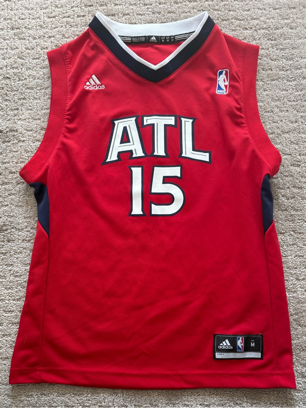 Youth M Medium ATL Horford Atlantic Hawks Basketball Jersey Adidas NBA #15